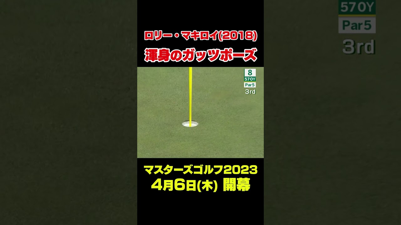 【マスターズスーパーショット】2018年マスターズ ロリー・マキロイ イーグルショット　#shorts #ゴルフ#Masters