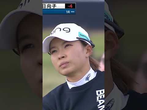 【渋野日向子プロ】ロングドライビング🏌️‍♀️全英女子オープン2日目18番ホールティーショット⛳️#ABEMA #全英女子オープン #shorts