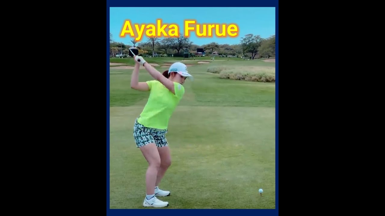 ゴルフ天才「古江彩佳」 pre shot-routine 幻想的なスイングモーション＆スローモーション, Super Rookie "Ayaka Furue" Amazing Swing Motion