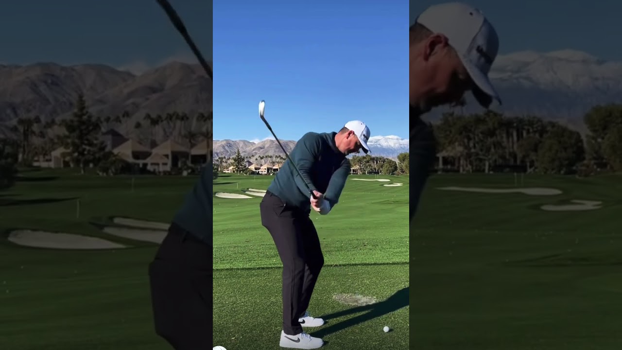 Justin Rose flighted wedge shot #shorts #golfswing