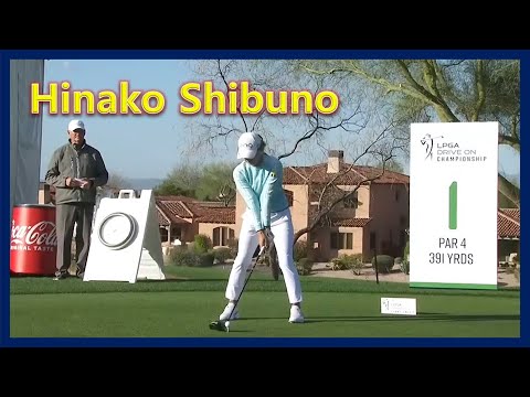 美女ゴルフ選手「渋野日向子」幻想的なスイングモーション,Power hitter "Hinako Shibuno" Fantastic swing motion 2022-2023