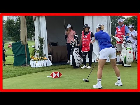 Power Hitter "Hinako Shibuno" Fantastic swing motion & Slow motion,渋野日向子 ファンタスティックスイングモーション 2023