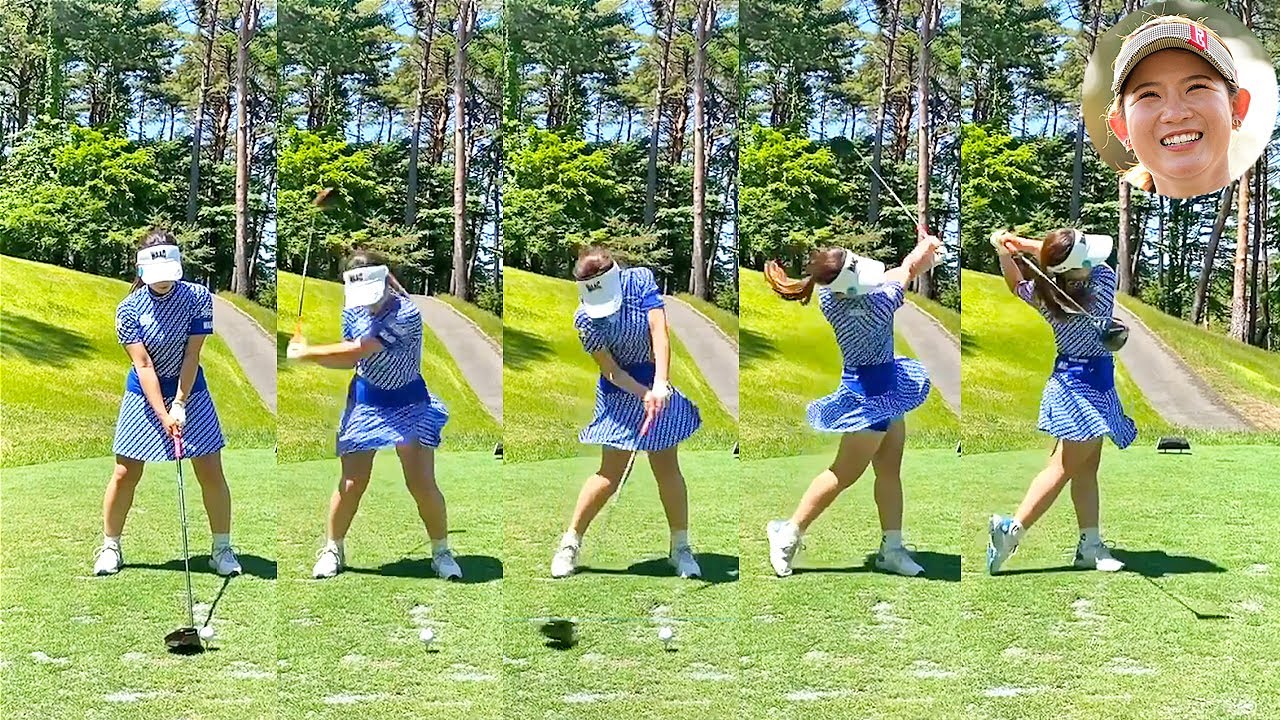吉本 ひかる Yoshimoto Hikaru プロゴルファー DRIVER SHOT SLOW MOTION !!!