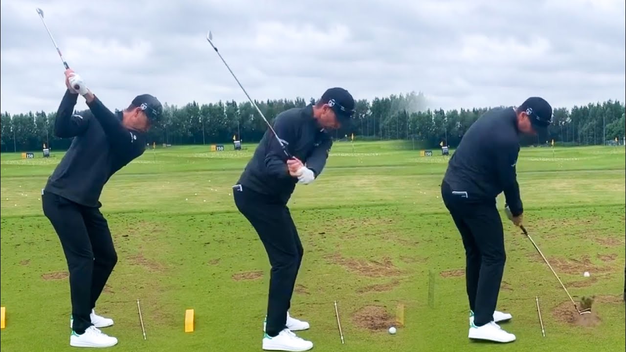 JUSTIN ROSE GOLF SWING 2021 - IRON & DRIVER - DTL & FRONT ON - SLOW MOTION 240FPS 4K