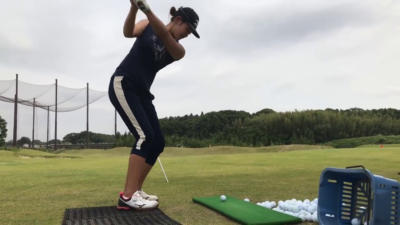 【ジャンボ邸練習場】尾崎将司プロのキレ！原英莉花ちゃん・越雲みなみちゃん