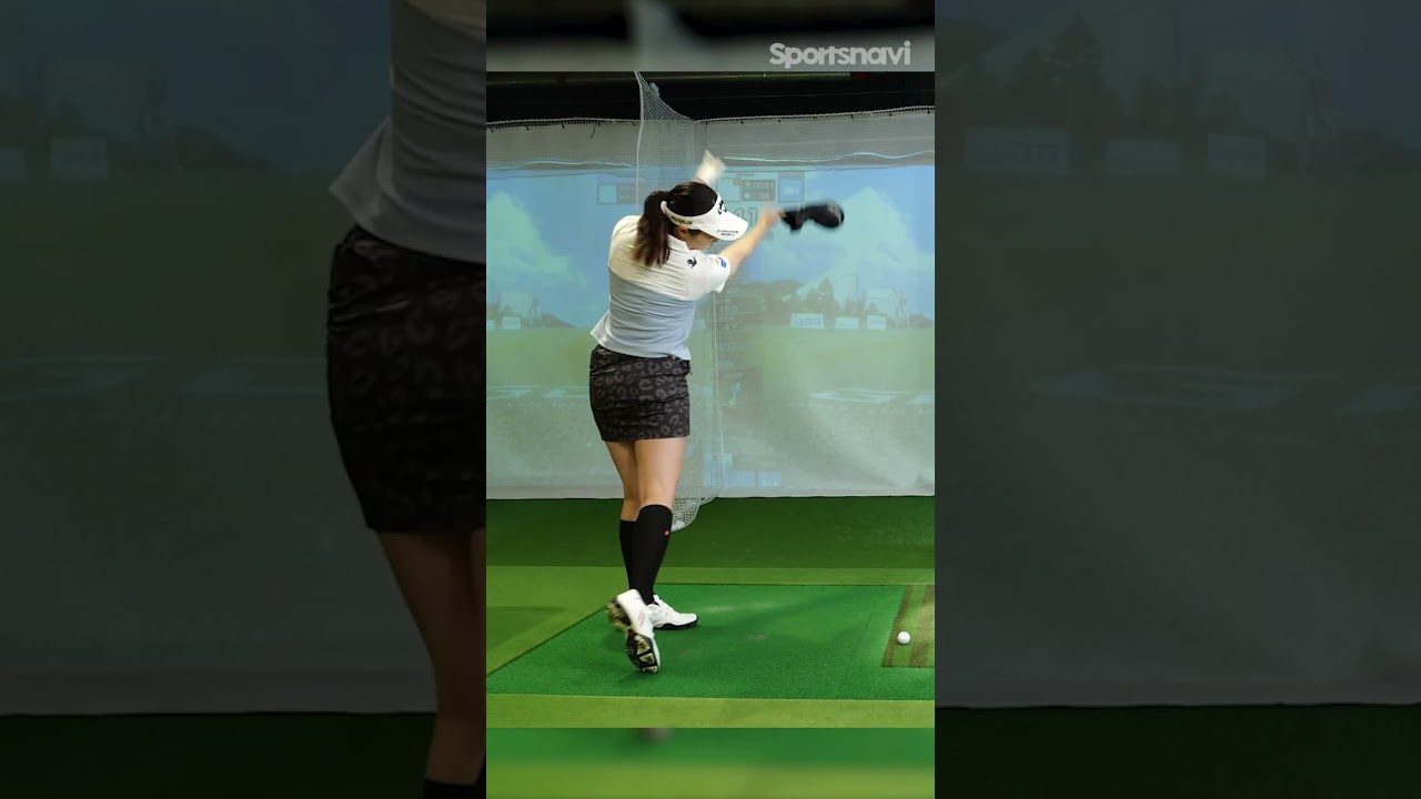 三浦桃香プロが教える「アイアンの引っかけを改善するドリル」#shorts