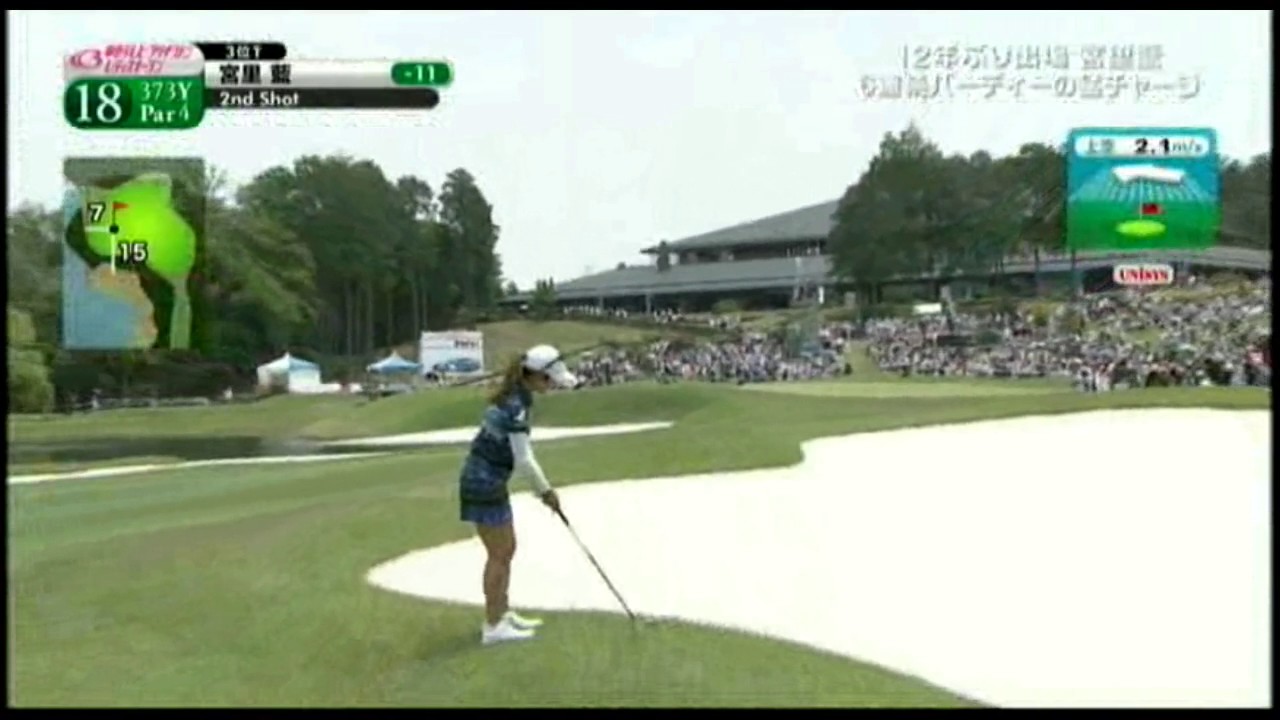 宮里藍選手のセカンド、ボールが動いて見える