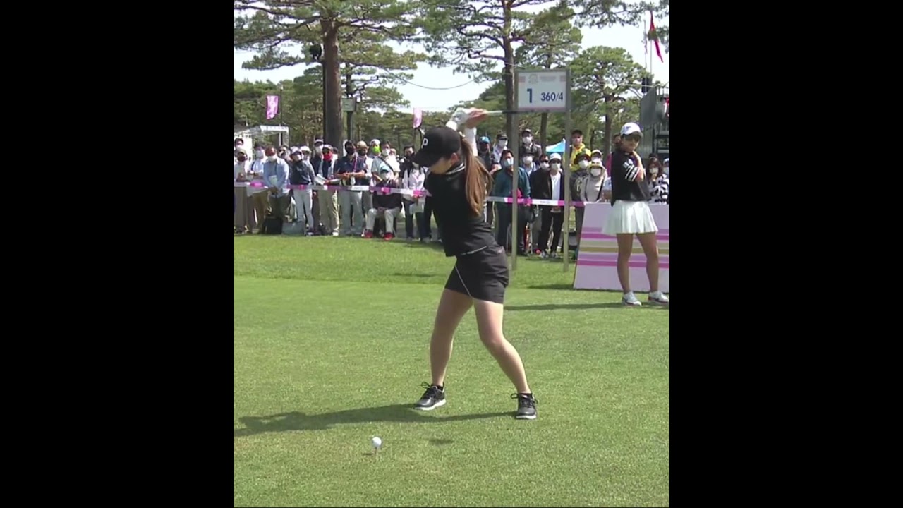【菊地絵理香 小ぶりのヘッドが好き ドライバー】ゴルフ　スイング　ゴルフスイング　初心者　スロー　スローモーション　ドライバー　女子プロ　MCS　2023.03 #shorts