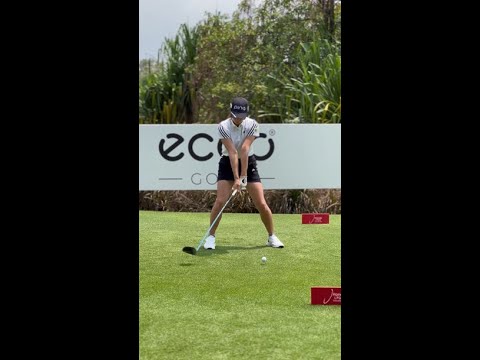 パワーヒッター "渋野日向子" ドライビングレンジウォームアップ, Power Hitter "Hinako Shibuno"  Fantastic Swing Motion & Warm-Up