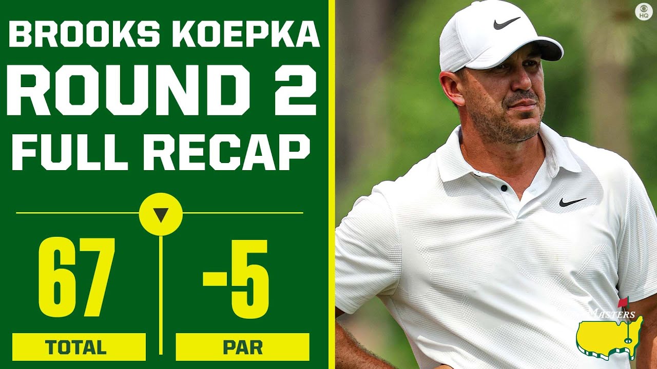 2023 Masters Round 2: Brooks Koepka Sits A TOP Of Leaderboard at 12-Under I CBS Sports