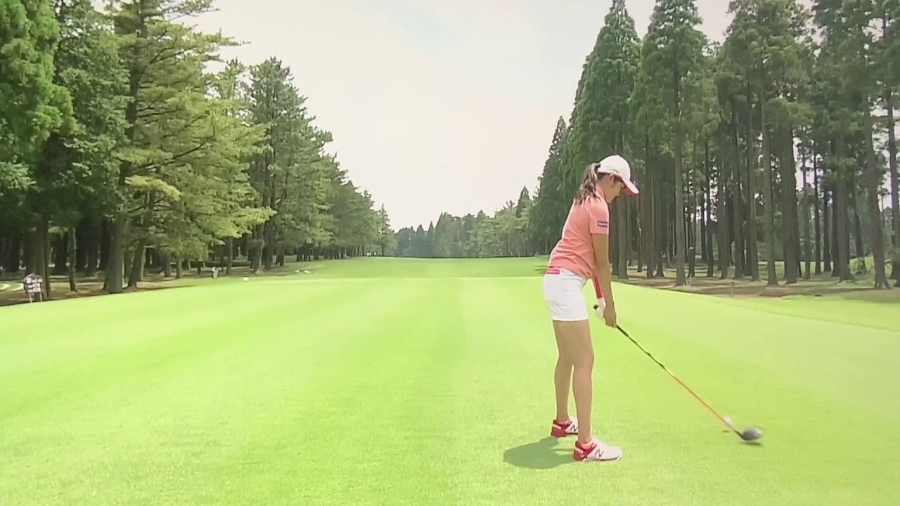 稲見萌寧　ゴルフ スイング スローモーション