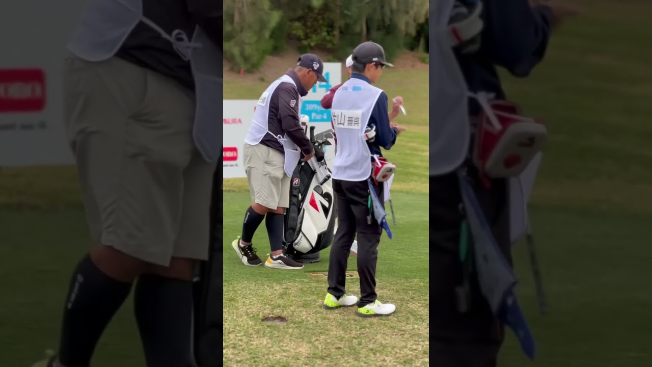 片山晋呉選手の中1キャディー試合後に寝落ちする失態 #golf #トーナメント
