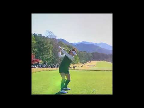 【ドライバースイング】脇元華（HanaWakimoto）スローモーションあり