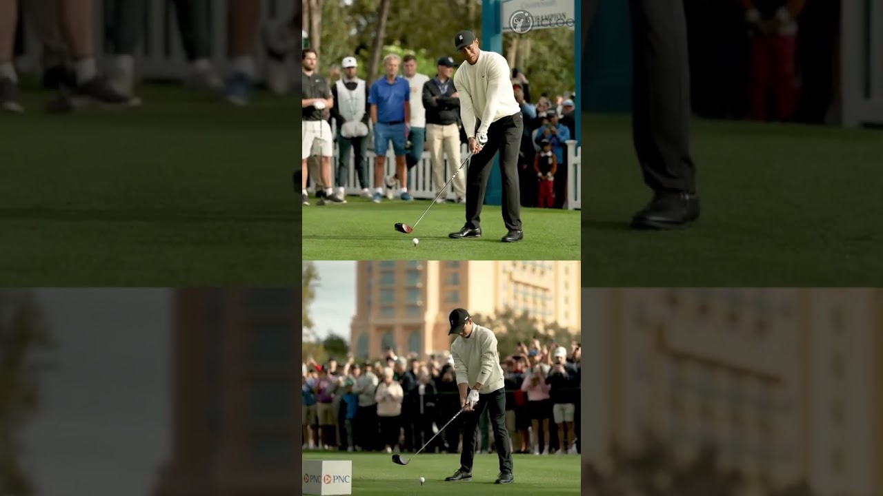 タイガーウッズと息子のチャーリー·ウッズのスイング比較（チャンネル登録すると素晴らしい映像がもっと早くみられます。）