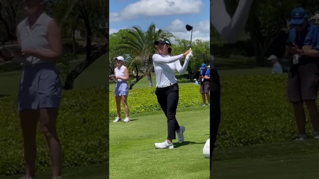 美女ゴルフ選手「渋野日向子」幻想的なスイングモーション, Power hitter "Hinako Shibuno" Amazing SwingMmotion