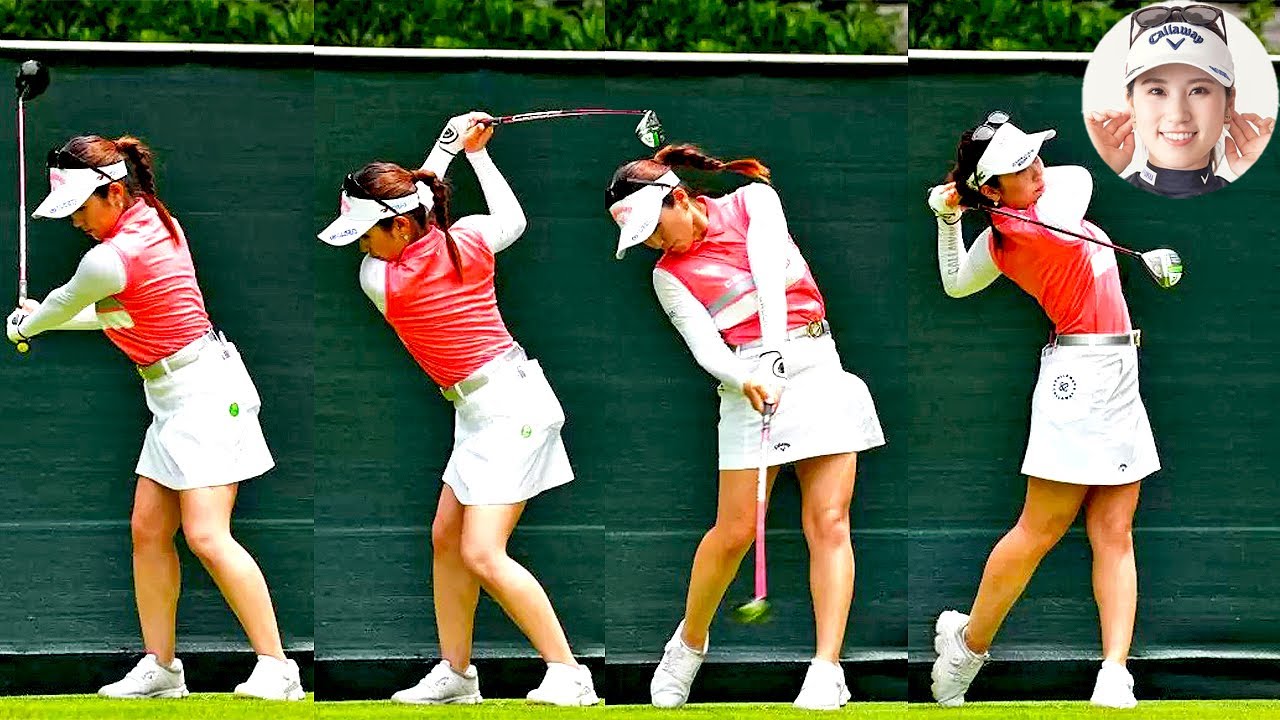 西村優菜 Yuna Nishimura プロゴルファー DRIVER SHOT SLOW MOTION !!!