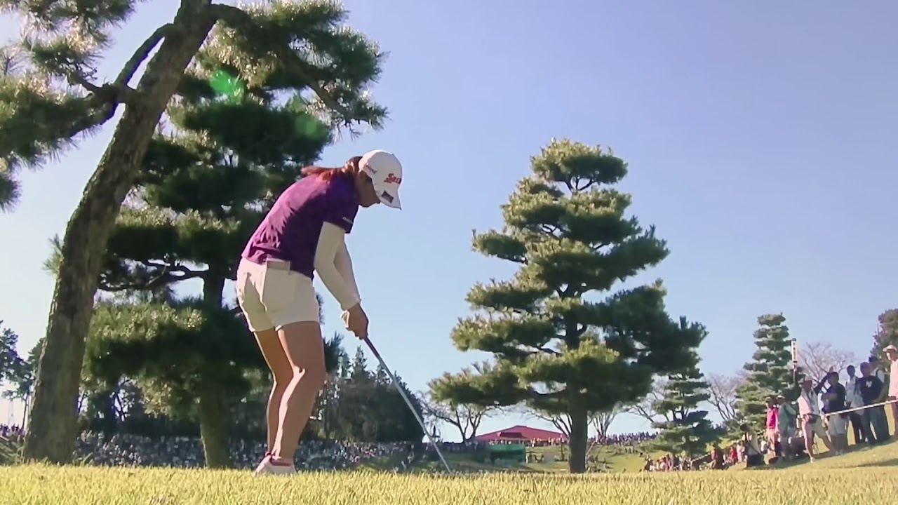 【ゴルフ】 新垣比菜 スローモーションスイング 2018 スタンレーレディスゴルフ 最終日