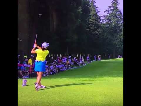 有村知恵　ゴルフドライバースイングドロー