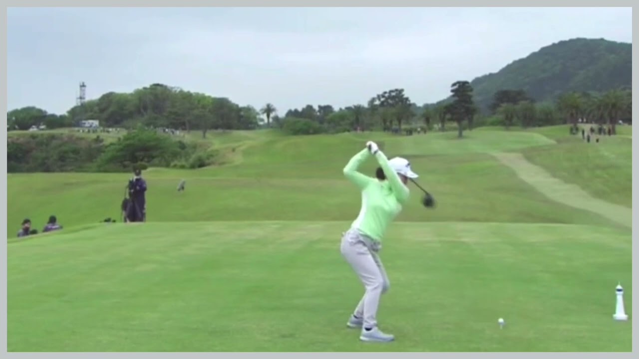 【ゴルフ】 横峯さくら　スイング