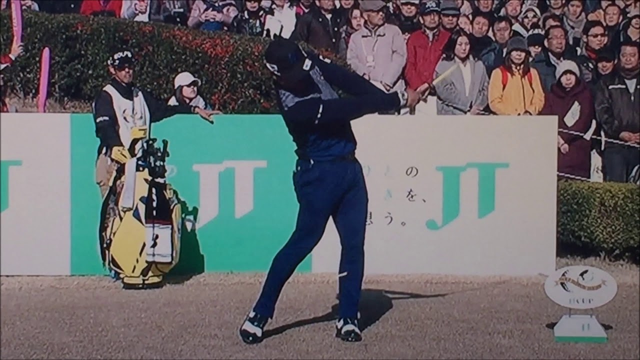 宮里優作 スイング スロー ドライバー正面  　 2017年賞金王