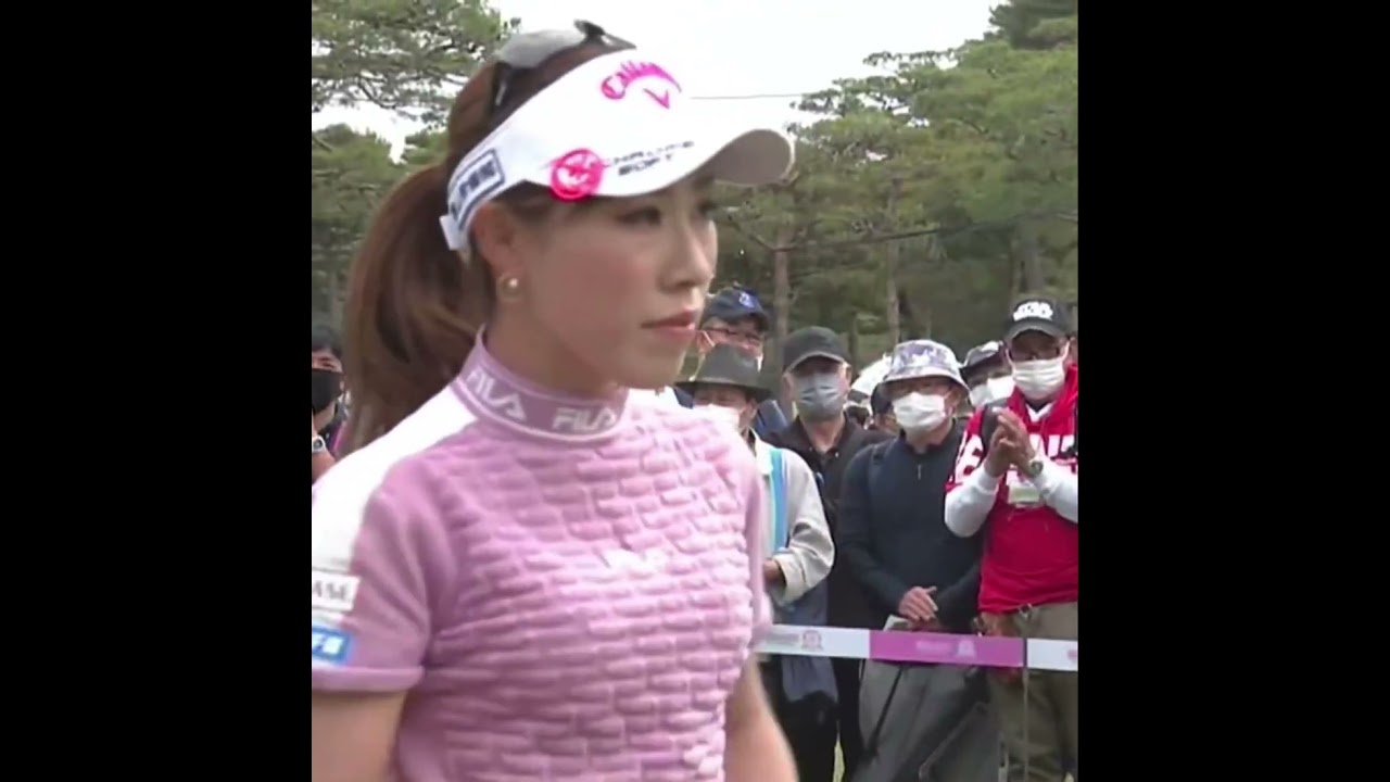 【木村彩子 ティーの挿し方がお上品 ドライバー】ゴルフ　スイング　ゴルフスイング　初心者　スロー　スローモーション　アイアン　女子プロ　MCS　2023.04 #shorts