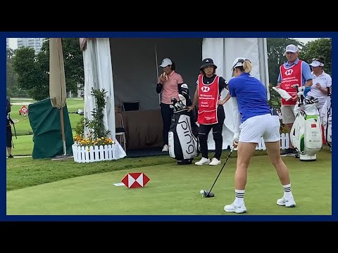 パワーヒッター「渋野日向子」ファンタスティックスイングモーション＆スローモーション,Power Hitter "Hinako Shibuno" Fantastic swing motion 2023