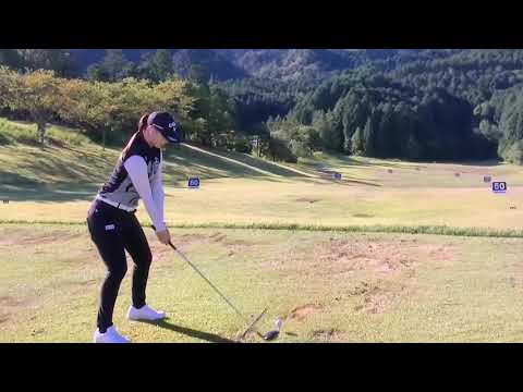 柏原明日架　ゴルフ スイング スローモーション