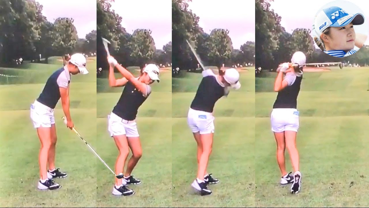 森田遥 Haruka Morita プロゴルファー DRIVER SHOT SLOW MOTION !!!