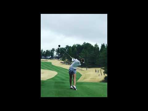 【ティーショット】木戸愛（Megumi Kido）ドライバースイング　スローモーションあり