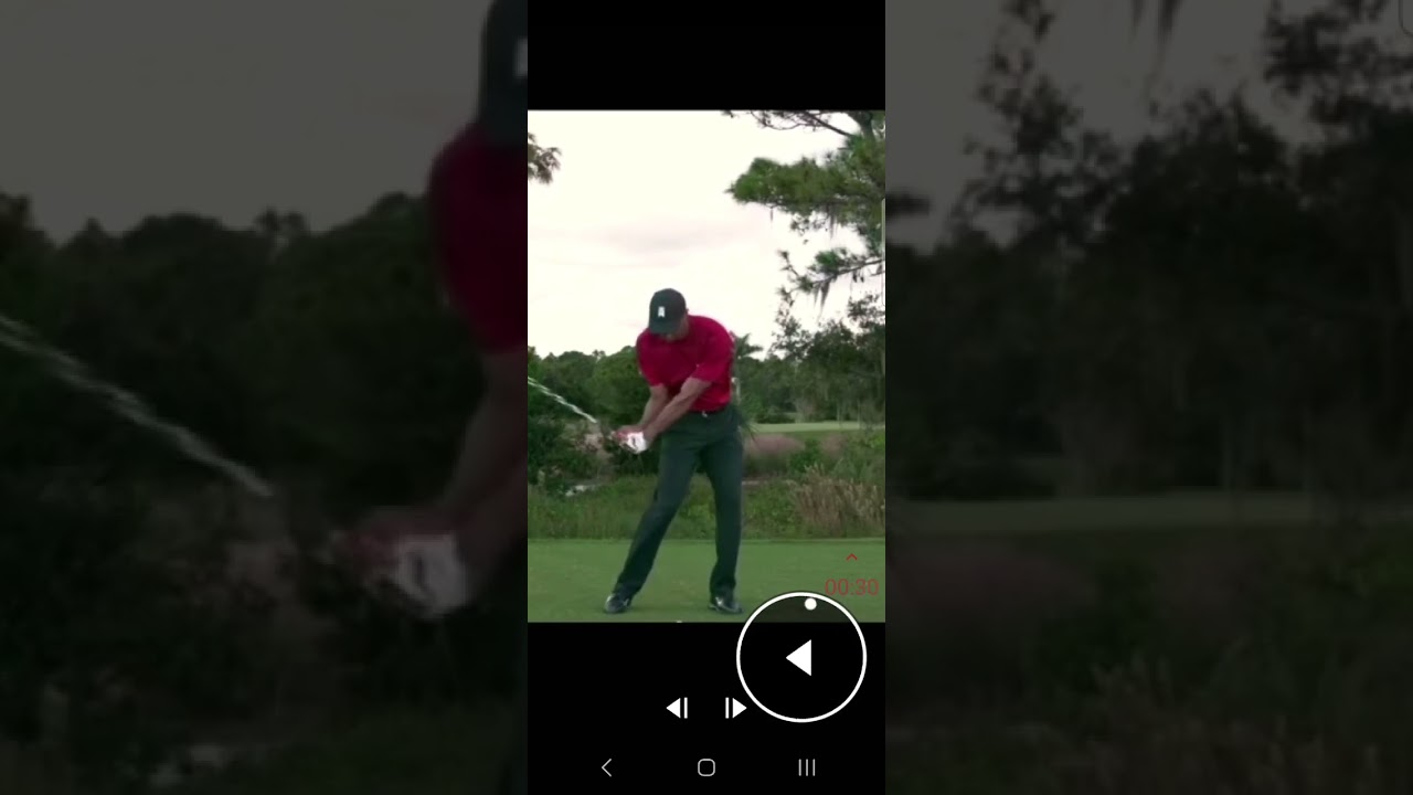 타이거우즈 아이언샷 슬로우 스윙