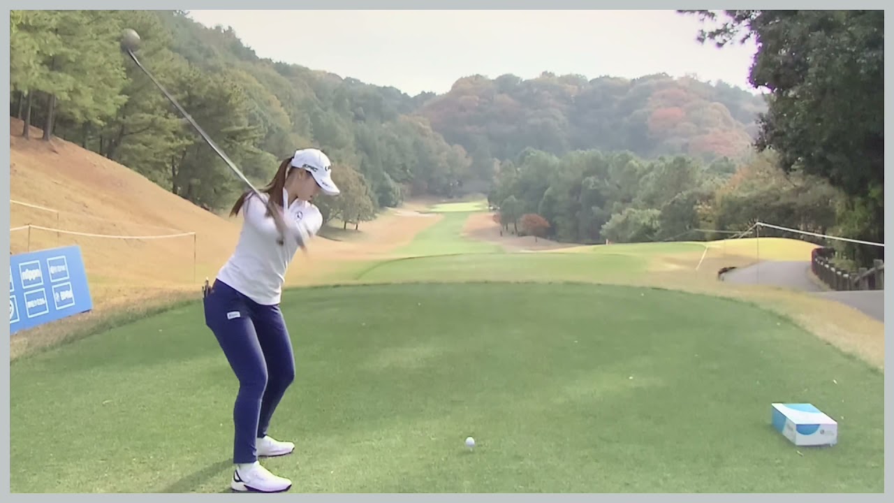 【ゴルフ】 柏原明日架　スイング