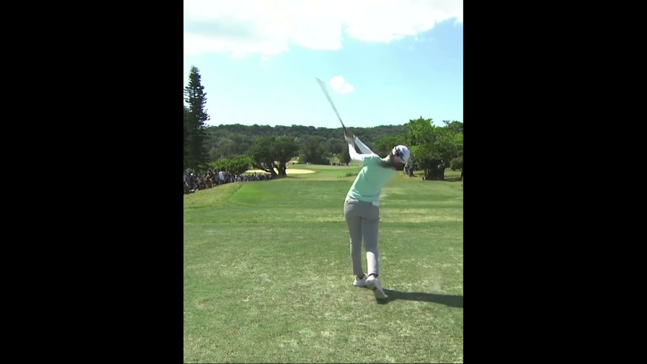 【稲見萌寧５番アイアンで210ヤード】ゴルフ　スイング　ゴルフスイング　初心者　スロー　スローモーション　ドライバー　アイアン　女子プロ　MCS　2023.05 #shorts