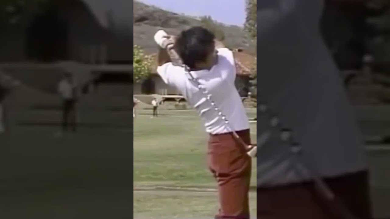 世界一美しいと言われていた若彼氏頃の中島常幸プロのドライバーショット✨ #パーシモン #golf #パーシモンHAGE #中嶋常幸 #ドライバーショット