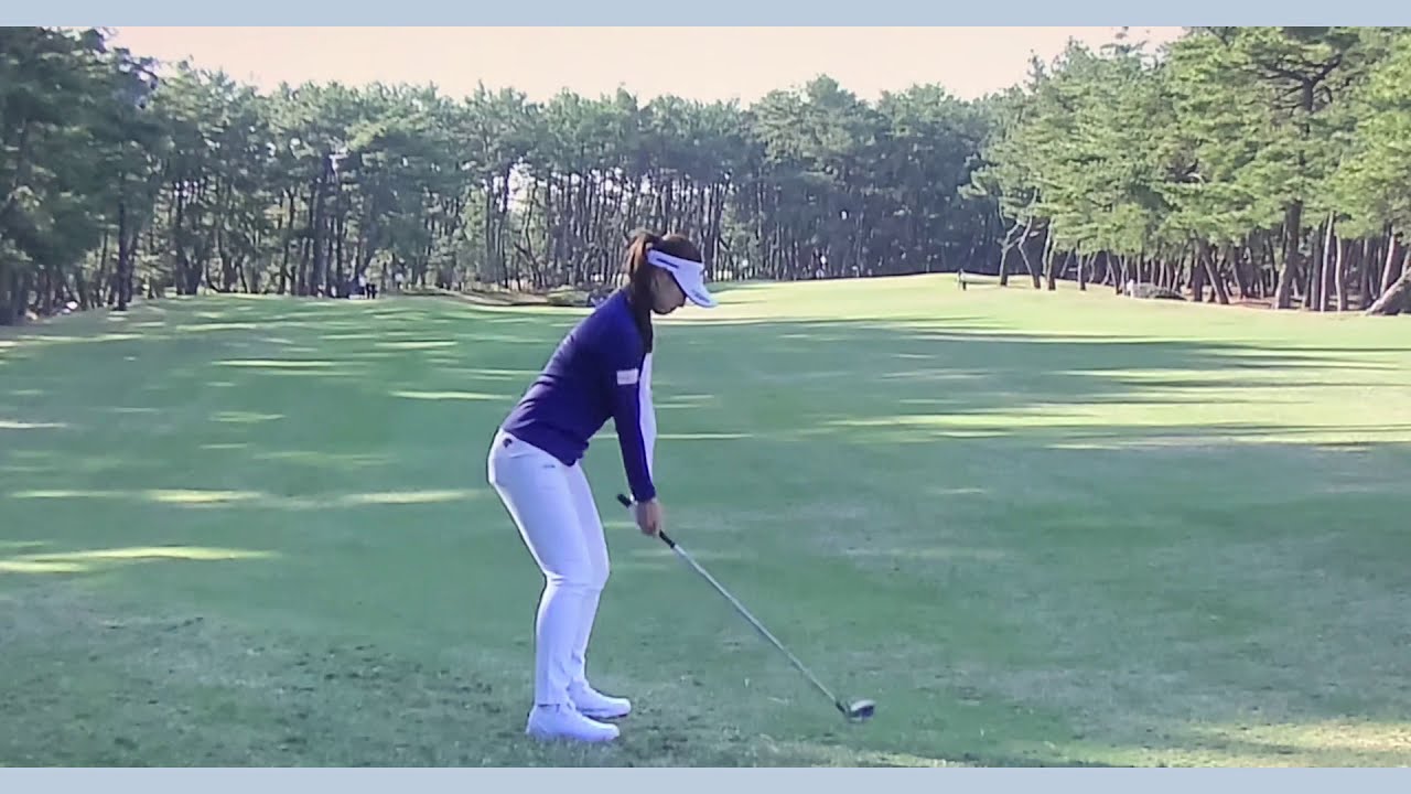 柏原明日架 ゴルフ スイング