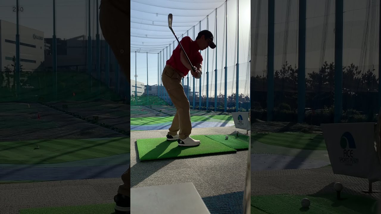 ゴルフ練習９　尾崎直道のフォロースルーを思い出せ！