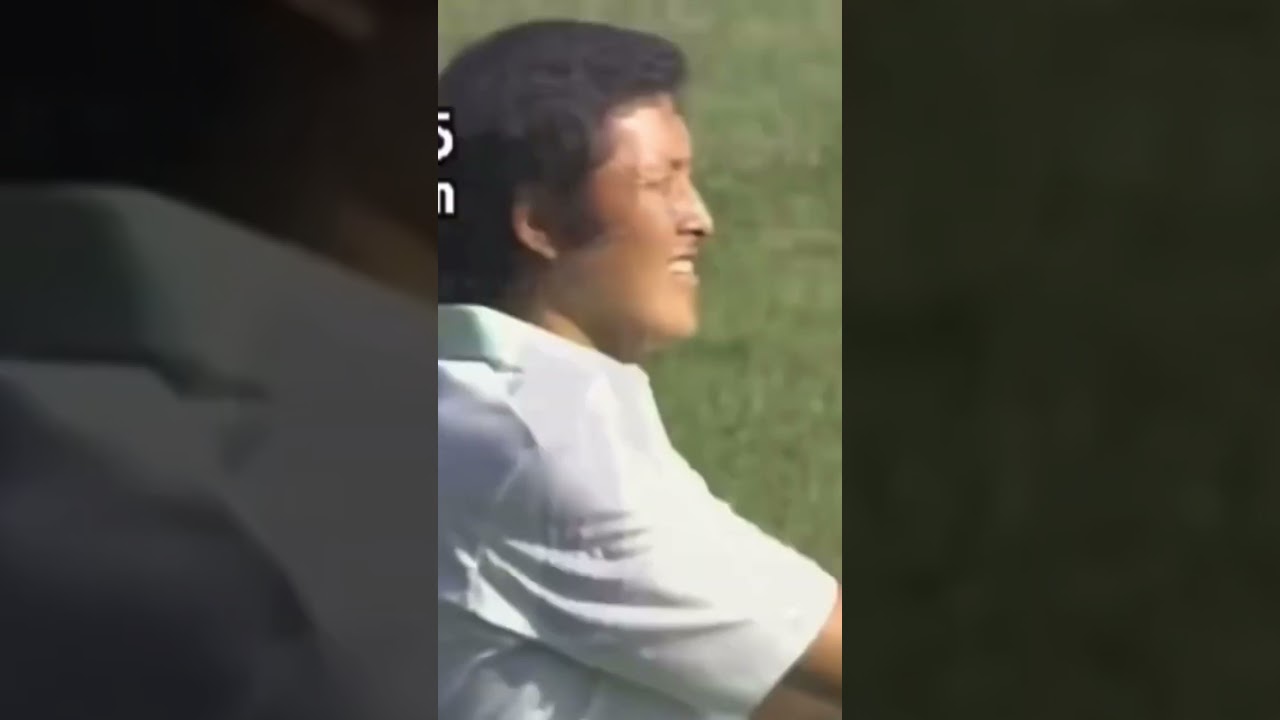 1984年ジャンボ尾崎プロの239m（261ヤード）を2アイアンでのショット‼️ #golf #パーシモンhage #ジャンボ尾崎 #2アイアン