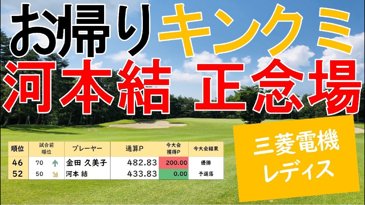 (1-50位)キンクミ金田久美子優勝!河本結がシード圏外にずるっと後退果たしてどうなる！？樋口久子三菱電機レディース後メルセデスランキング