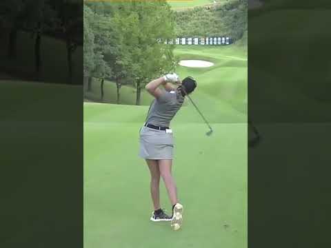 【原英莉花】ゴルフスイング　アイアン　後方　22年8月　#shorts