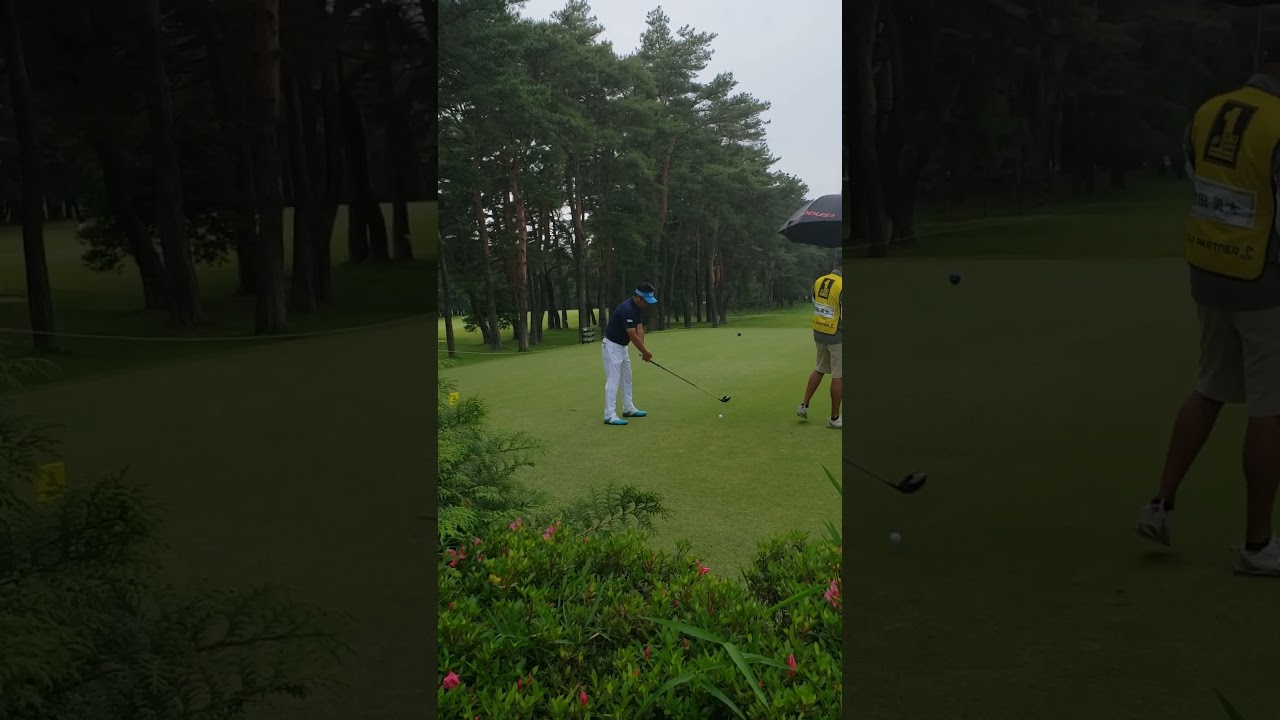 池田勇太プロ　ぶっぱなしドライバーショット　まっすぐ　300ヤード越え？＃ゴルフパートナーPRO-AM　＃取手国際ゴルフ俱楽部　＃2023