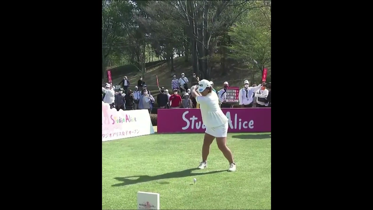 【鈴木愛 ドライバーショット】ゴルフ　スイング　ゴルフスイング　初心者　スロー　スローモーション　ドライバー　女子プロ　MCS　2023.05 #shorts