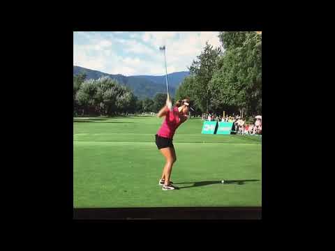 【ティーショット】木戸愛（Megumi Kido）ドライバースイング　スローモーションあり