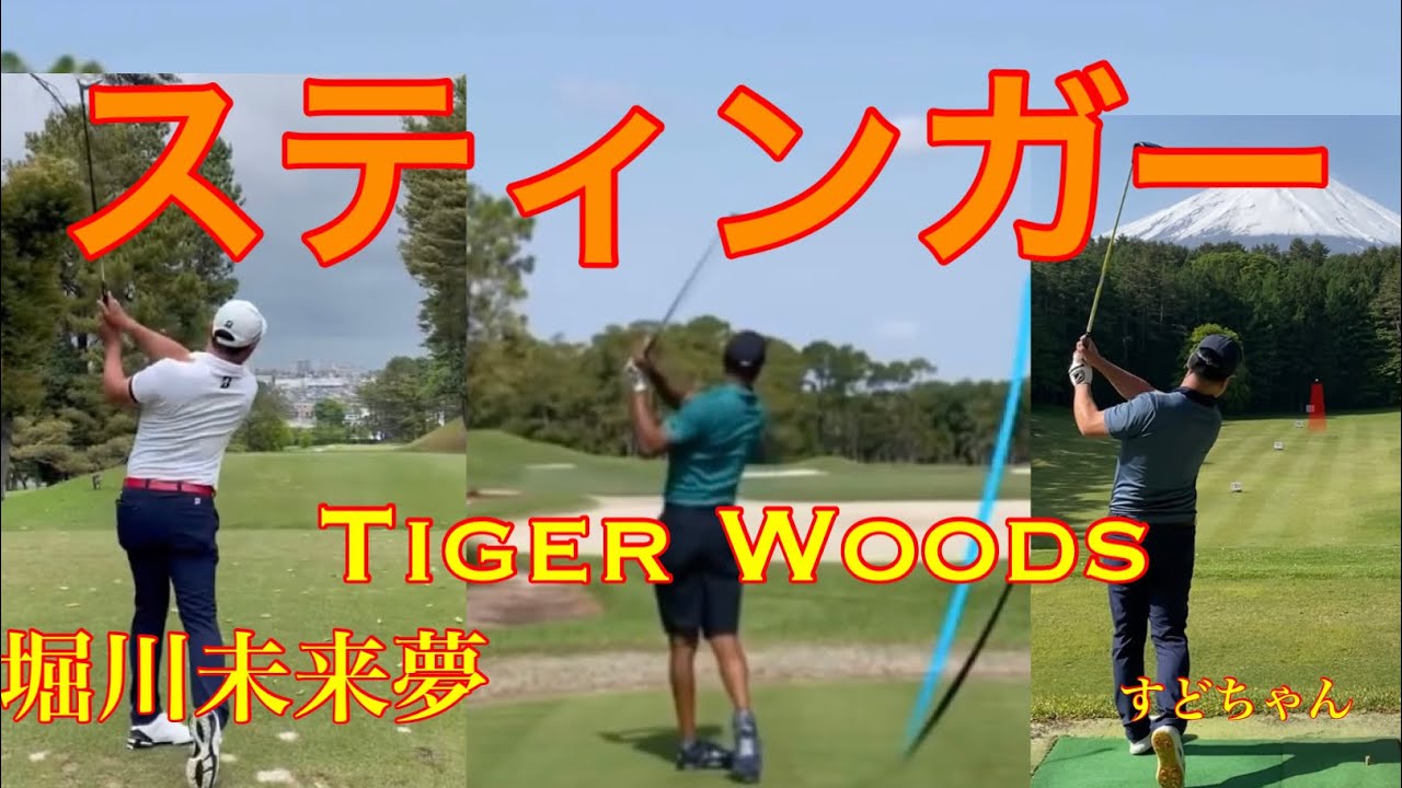 Tiger Woods★堀川未来夢【スティンガーショット】スウィング解剖