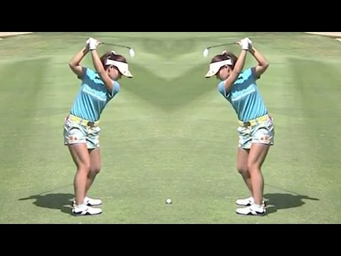 【左打ち動画】香妻琴乃 アイアンスイング kotono kozuma left handed iron shots