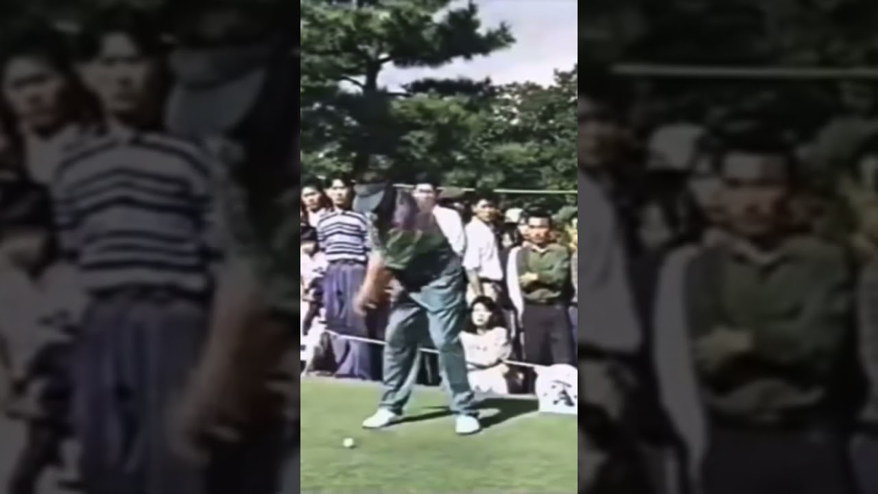 ジャンボ尾崎プロ全盛期の1番アイアンの精度が凄かった‼️ #golf #ジャンボ尾崎 #パーシモンhage