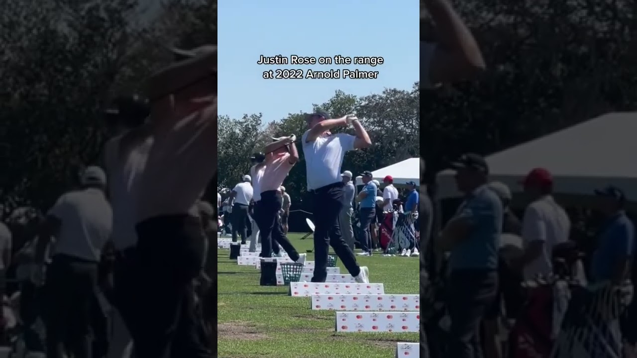 Justin Rose on the Range at the 2022 Arnold Palmer