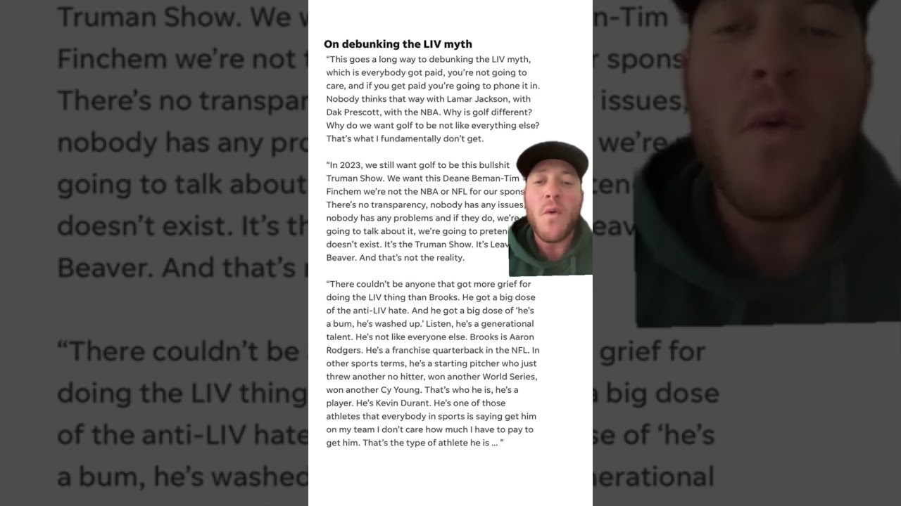 Brooks Koepka’s coach goes OFF on golf media. (Part 1)