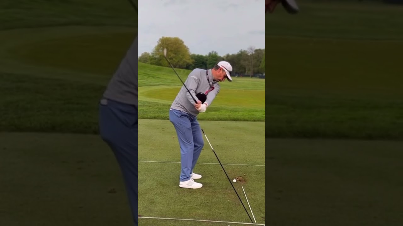 Justin Rose on the range at PGA Championship
