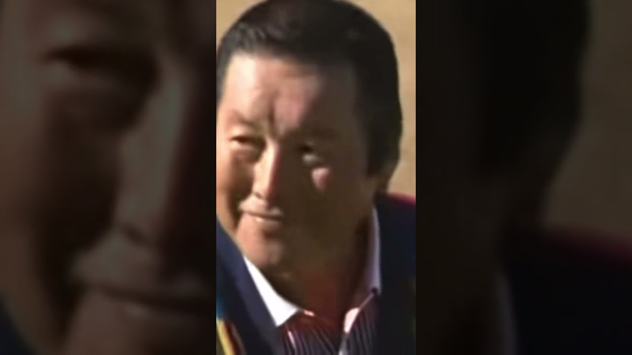 61歳のジャンボ尾崎プロによる190ヤード4番アイアンでのインテンションスライス✨石川遼プロ開いた口が塞がらない😱#ジャンボ尾崎 #インテンショナルスライス #ゴルフスイング