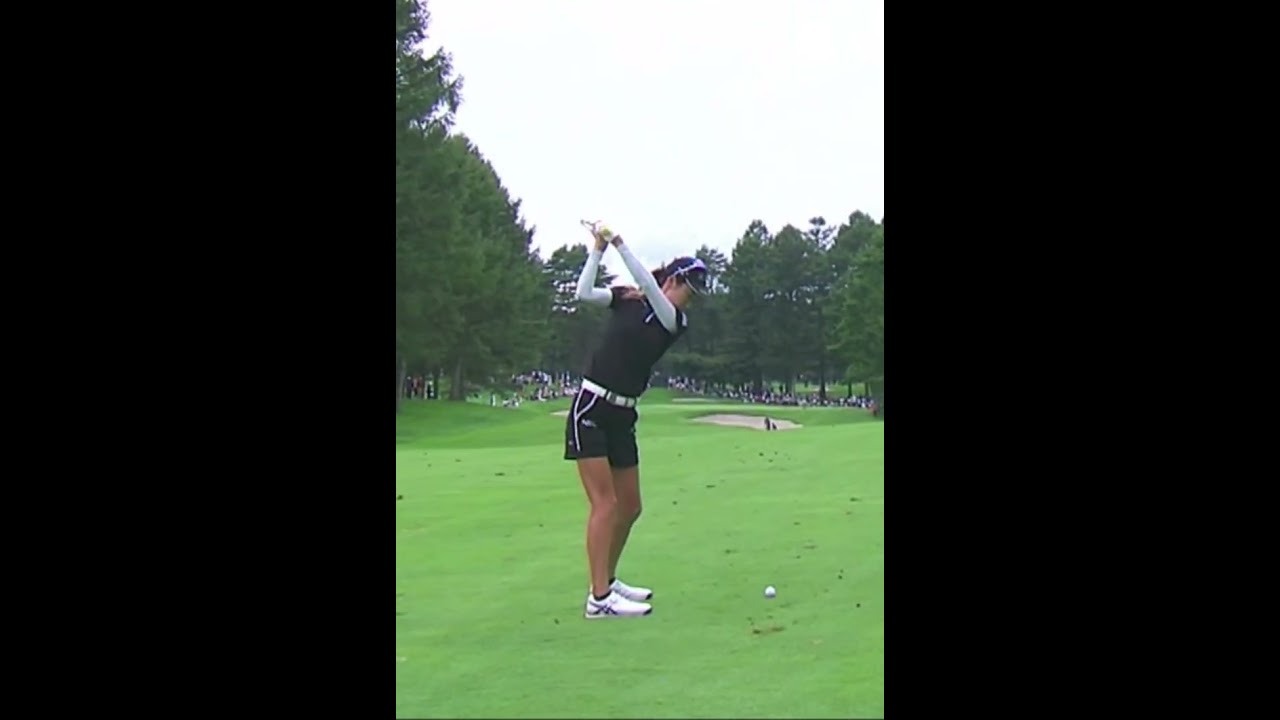 【安田祐香 イメージを出しやすい得意なアイアン】ゴルフ　スイング　ゴルフスイング　初心者　スロー　スローモーション　ドライバー　女子プロ　MCS　2023.05 #shorts