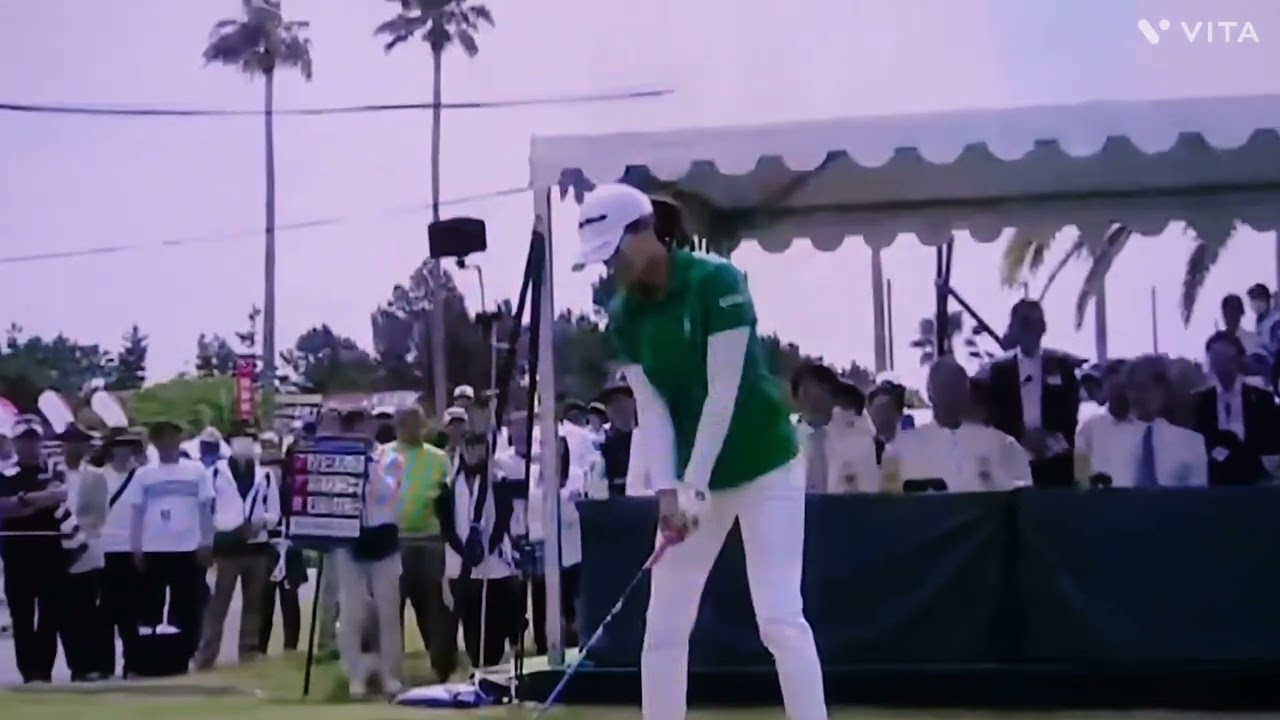 新垣 比奈プロ💕最終日、17位タイでフィニッシュ👍復調の兆し☺️リップぬってる姿が可愛いねぇ🎵